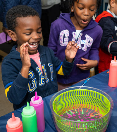 Children enjoy STEM activity