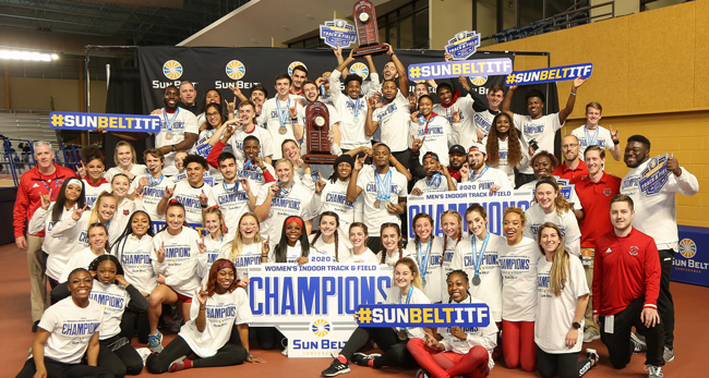 Members of Indoor Track Teams in Group Photo