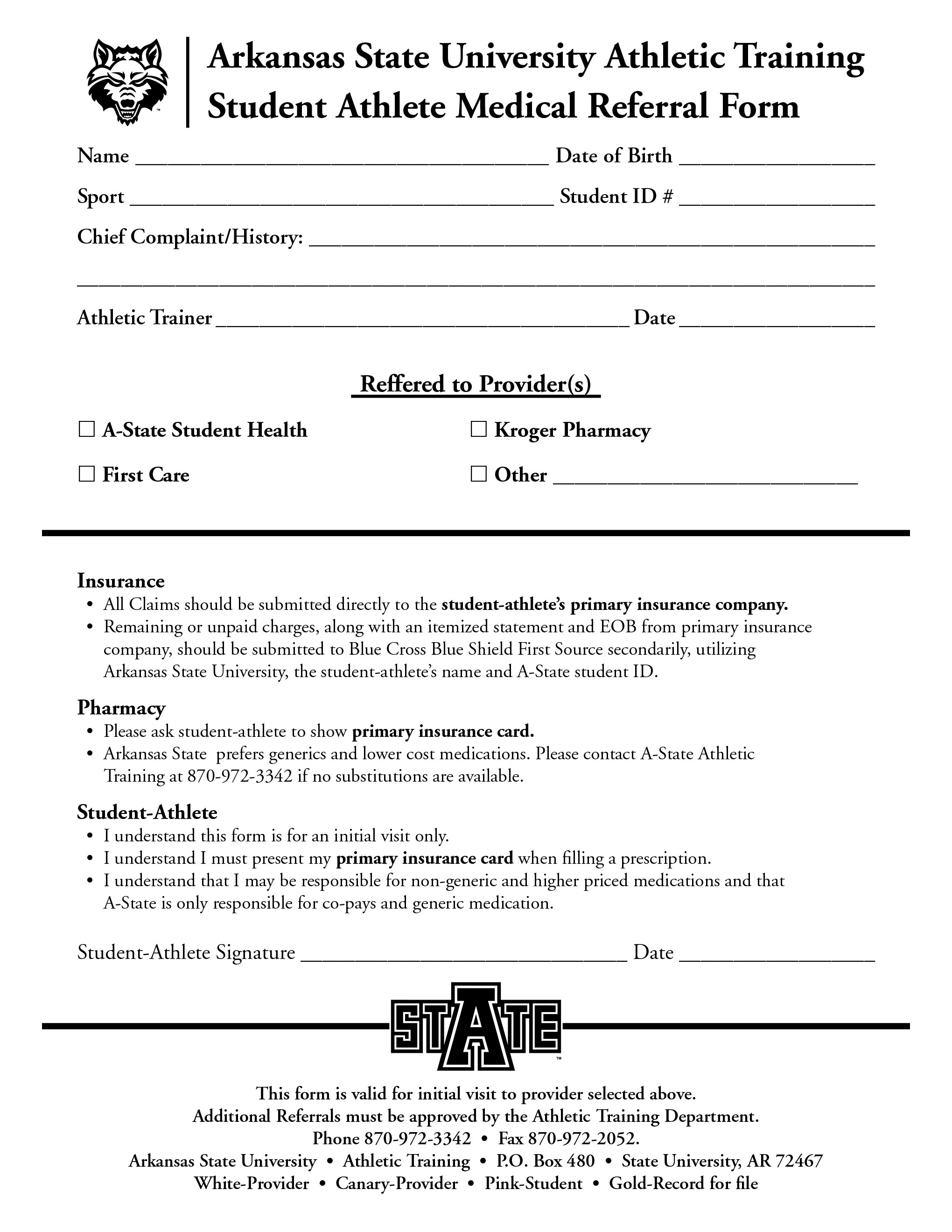 Medical Referral form