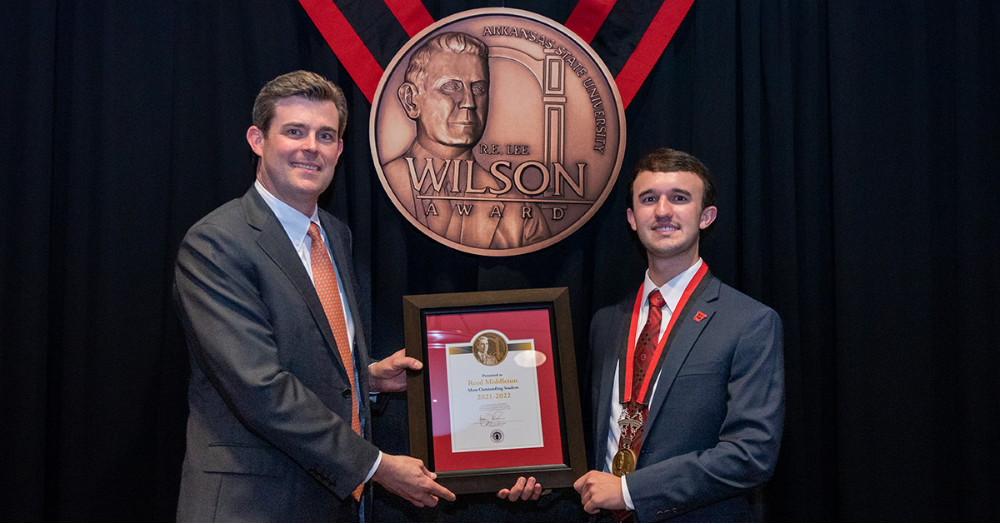 Middleton is Named Winner of Wilson Award at Arkansas State