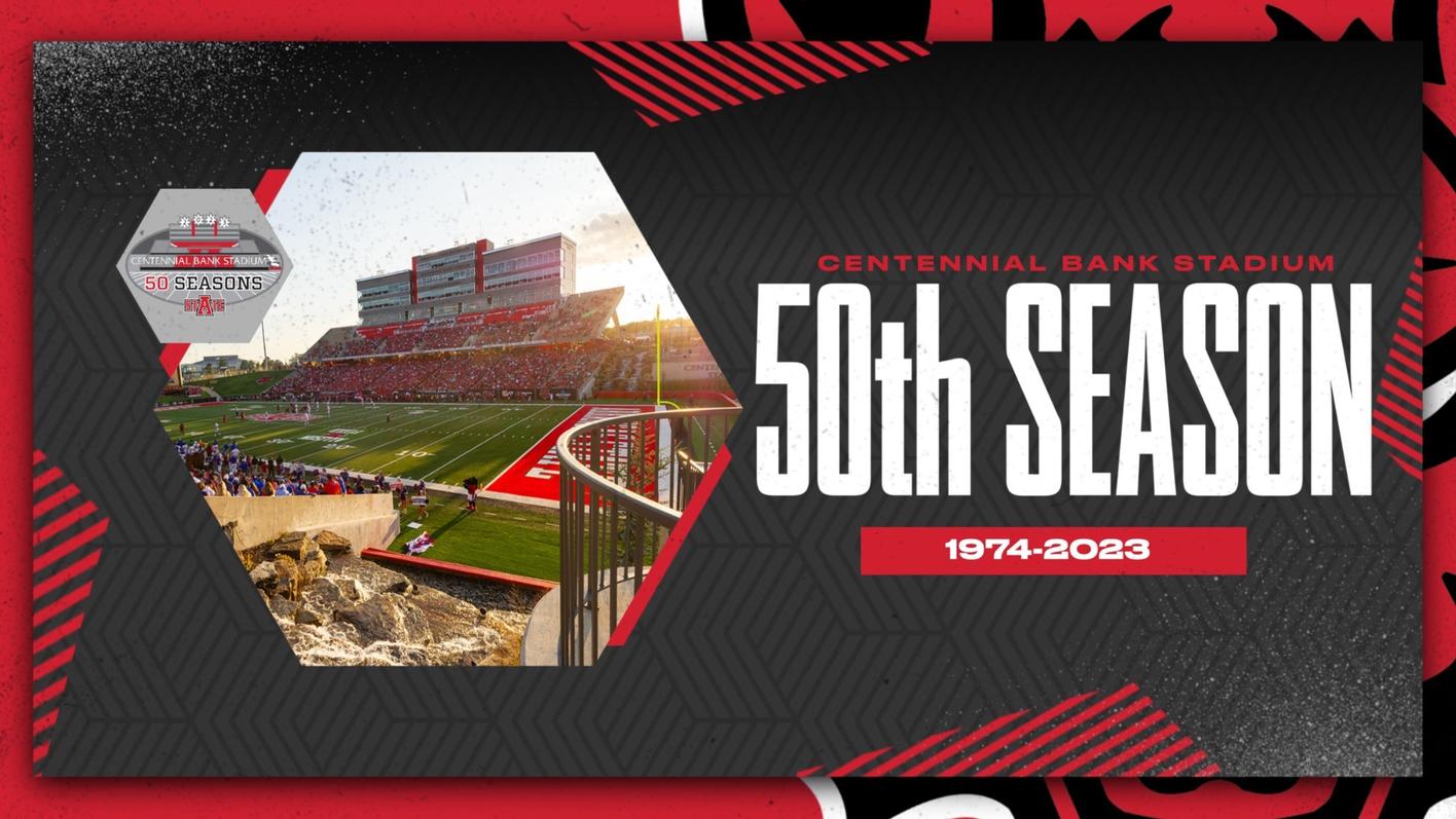 50 Seasons of football at Centennial Bank Stadium