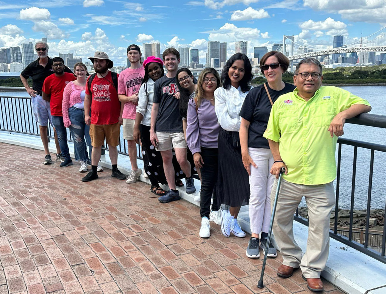 Business tour group in Tokyo