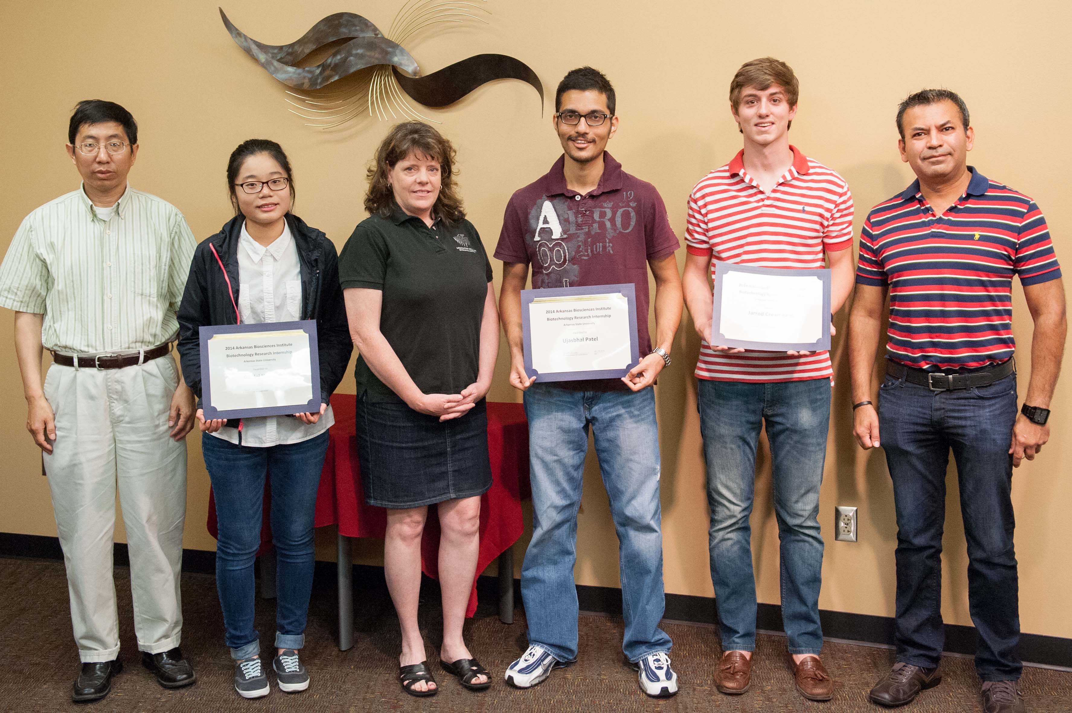 Biosciences interns and mentors