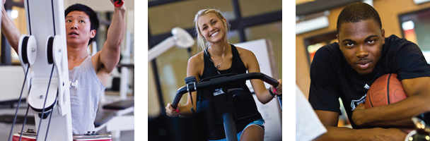 Collage of Students Working Out