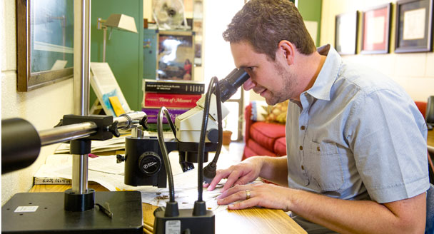 Travis Marsico in his office