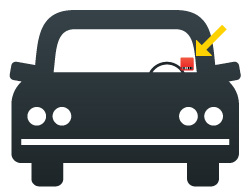 Illustration of proper permit placement