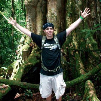 Karl Lamothe in front of a tree